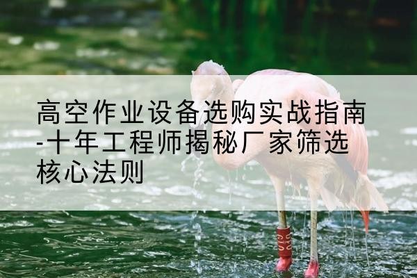 延寿剪叉式升降机厂家-高空作业设备选购实战指南-十年工程师揭秘厂家筛选核心法则