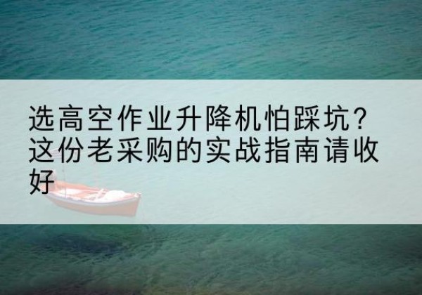 延寿高空作业升降机厂家推荐-选高空作业升降机怕踩坑？这份老采购的实战指南请收好