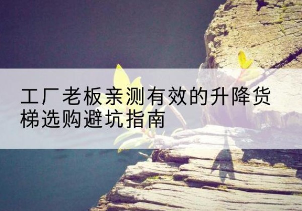 延寿升降货梯怎么选-工厂老板亲测有效的升降货梯选购避坑指南